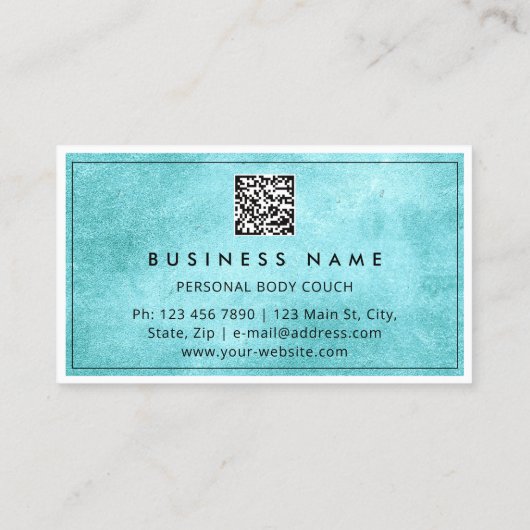 QR-CODE-Logo: Massaged Green Water Visitekaartje (Achterkant)