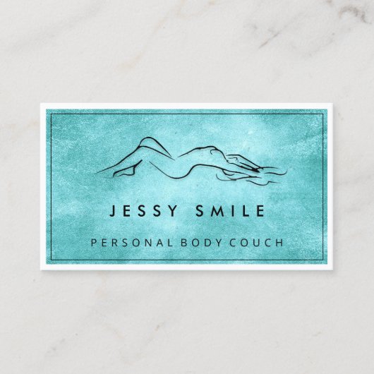 QR-CODE-Logo: Massaged Green Water Visitekaartje (Voorkant)