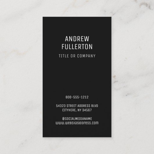 QR Code Logo Metallic look Modern Verticaal Visitekaartje (Achterkant)