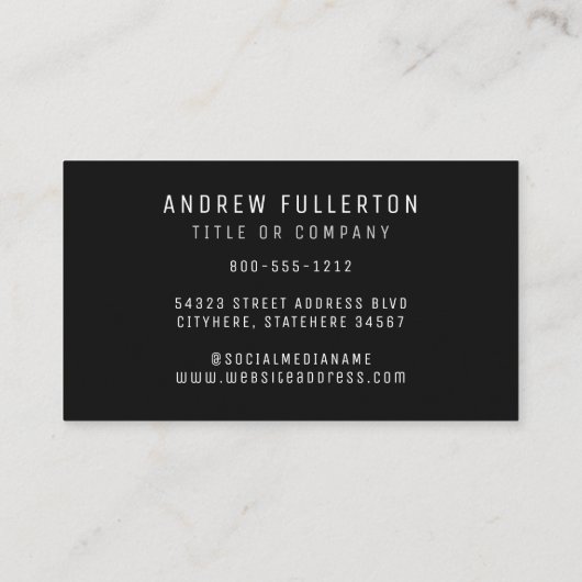 QR Code Logo Metallic look Professional Modern Visitekaartje (Achterkant)