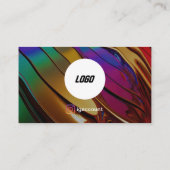 QR-code Logo minimaal elegant Visitekaartje (Achterkant)