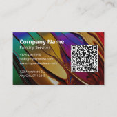 QR-code Logo minimaal elegant Visitekaartje (Voorkant)