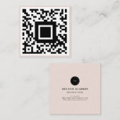 QR Code Logo minimalist Vierkante Visitekaartje (Voorkant / Achterkant)