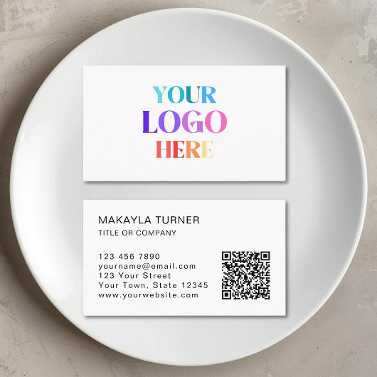 QR Code Logo Minimalistisch  Visitekaartje