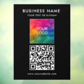 QR-code logo modern eenvoudig sjabloon verticaal Raamsticker (Vel 3)