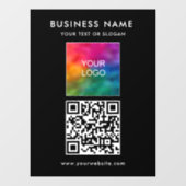 QR-code logo modern eenvoudig sjabloon verticaal Raamsticker (Vel)
