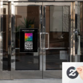 QR-code logo modern eenvoudig sjabloon verticaal Raamsticker (Kantoordeur)