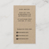 QR Code Logo Modern Kraft Simple Professional Visitekaartje (Achterkant)