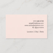 QR Code Logo Modern Minimalistisch Roze Visitekaar Visitekaartje (Achterkant)