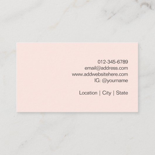 QR Code Logo Modern Minimalistisch Roze Visitekaar Visitekaartje (Achterkant)