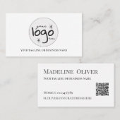 QR-code Logo Modern Simple Visitekaartje (Voorkant / Achterkant)