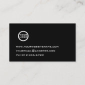 QR-code | Logo Modern Zwart Wit Visitekaartje (Achterkant)