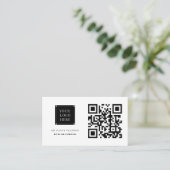 QR Code Logo Moderne minimale Professionele zaken Visitekaartje (Staand voorkant)