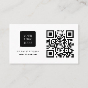 QR Code Logo Moderne minimale Professionele zaken Visitekaartje