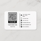 QR-code, Logo, naam, adresinfo-Visitekaartje Visitekaartje (Voorkant)