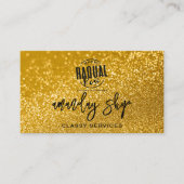 QR Code Logo Online Glitter Gold Professional Visitekaartje (Voorkant)