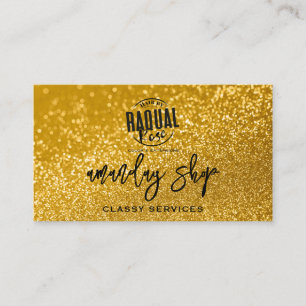 QR Code Logo Online Glitter Gold Professional Visitekaartje