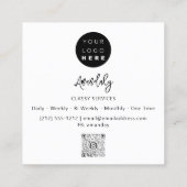 QR Code Logo Online Shop Lijst Holografisch Vierkante Visitekaartje (Achterkant)