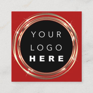 QR Code Logo Online Winkel zwarte rode wijn Vierkante Visitekaartje