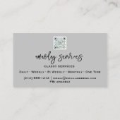 QR Code Logo Online Winkelen Gold Grey Modern Visitekaartje (Achterkant)