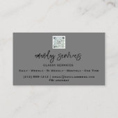 QR Code Logo Online Winkelen Gold Grey Professiona Visitekaartje (Achterkant)