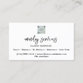 QR Code Logo Online Winkelen Gold White Modern Visitekaartje (Achterkant)