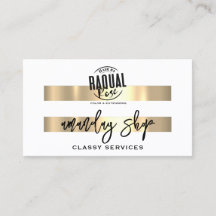 QR Code Logo Online Winkelen Gold White Modern