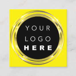 QR Code Logo Online Winkelen Lijst Geel Geel Geel Vierkante Visitekaartje