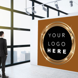 QR Code Logo Online Winkelen Lijst Gold Brown Wink Vierkante Visitekaartje