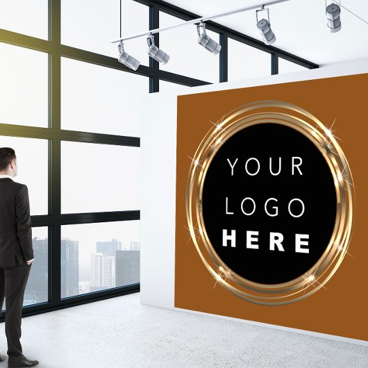 QR Code Logo Online Winkelen Lijst Gold Brown Wink Vierkante Visitekaartje