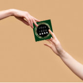 QR Code Logo Online Winkelen Lijst Gold Green Vierkante Visitekaartje