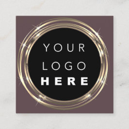 QR Code Logo Online Winkelen Lijst Gold Roos Bistr Vierkante Visitekaartje