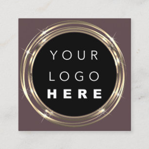 QR Code Logo Online Winkelen Lijst Gold Roos Bistr Vierkante Visitekaartje