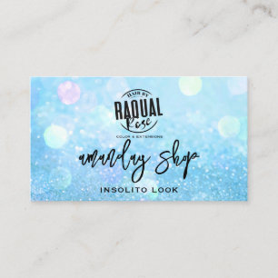 QR Code Logo Online Winkelholograaf Oceaanblauw Visitekaartje