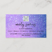 QR Code Logo Online Winkelholografische Business A Visitekaartje (Achterkant)