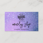 QR Code Logo Online Winkelholografische Business A Visitekaartje (Voorkant)