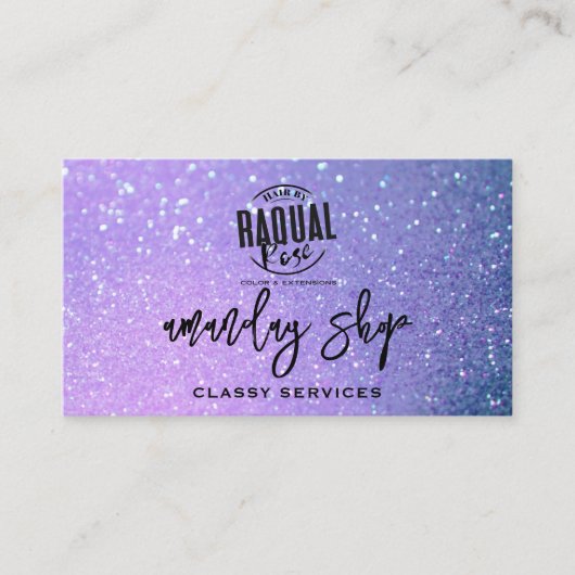 QR Code Logo Online Winkelholografische Business A Visitekaartje (Voorkant)