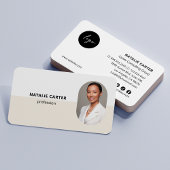 QR CODE Logo OVAL Foto Professionele IVOOR CRÈME Visitekaartje