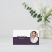 QR CODE Logo OVAL Photo Professional PAARSE Visitekaartje (Staand voorkant)