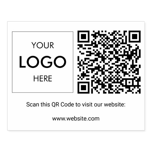 QR Code Logo Professional Rubber Stempel (Afrduk)