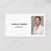 QR CODE Logo Professioneel Foto Portret Wit Visitekaartje (Voorkant)