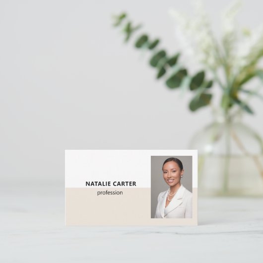 QR CODE Logo Professioneel Fotoportret IVOOR Visitekaartje (Staand voorkant)