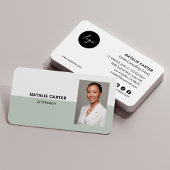 QR CODE Logo Professioneel Fotoportret SAGE Visitekaartje