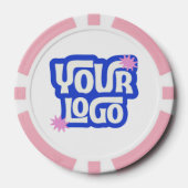 QR Code Logo Promotional Business Giveaway Poker Chips (Voorkant)