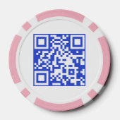 QR Code Logo Promotional Business Giveaway Poker Chips (Achterkant)