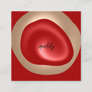 QR Code Logo Red Abstract Blush minimalisme Vierkante Visitekaartje