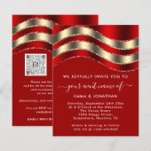 QR Code Logo Red Gold Kerstmis Feestdagen (Voorkant / Achterkant)