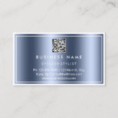 QR CODE Logo Restaurant Kookt Diet Chef Blue Visitekaartje (Achterkant)