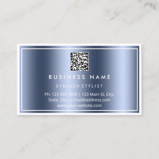 QR CODE Logo Restaurant Kookt Diet Chef Blue Visitekaartje (Achterkant)