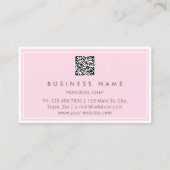 QR CODE Logo Restaurant Kookt Diet Chef Roze Visitekaartje (Achterkant)